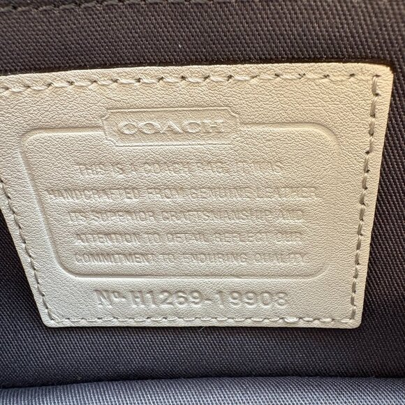 Coach Legacy Metallic Leather Penny Shoulder Bag Purse Crossbody 19908 Champagne - Picture 11 of 11